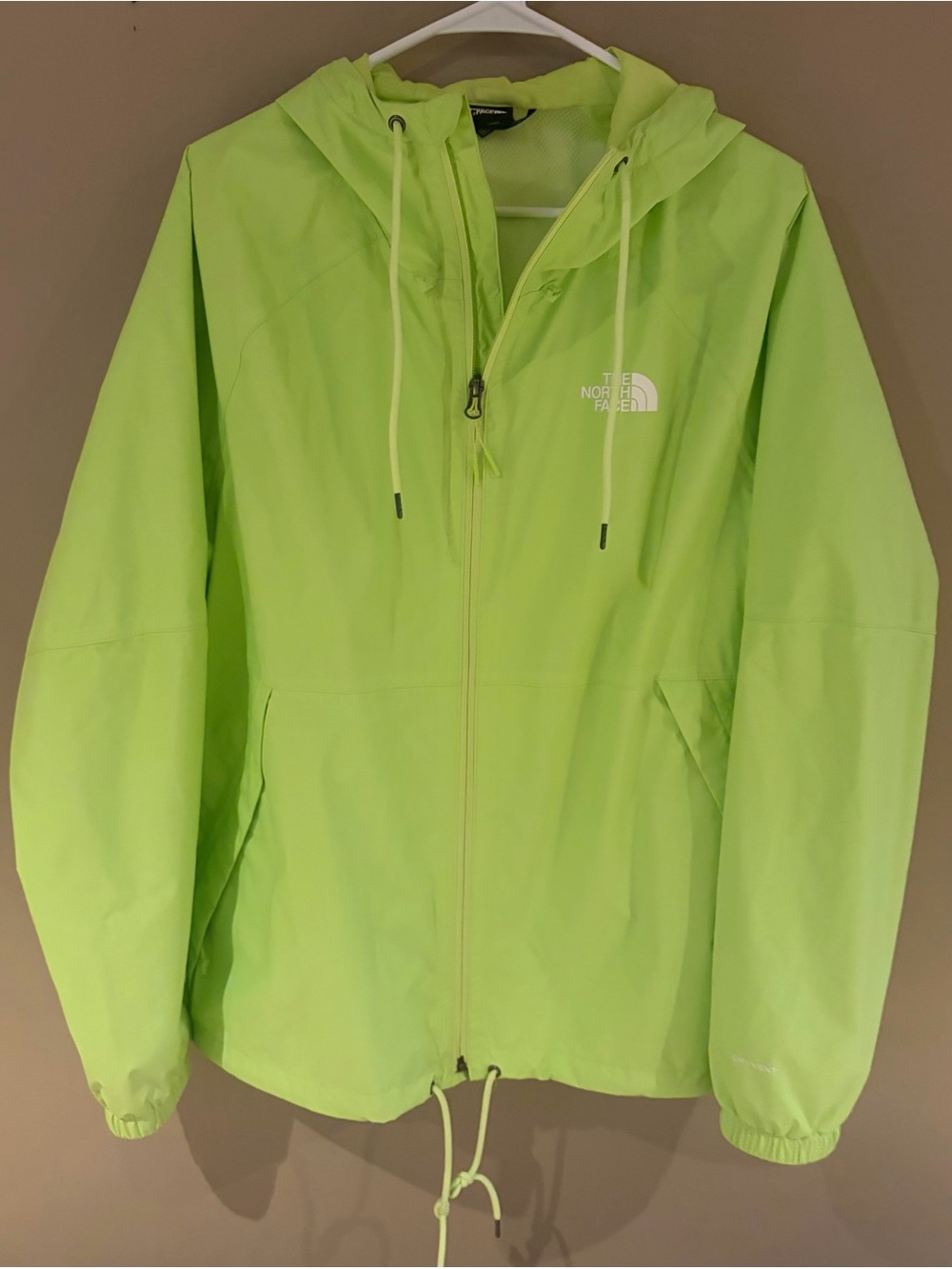 The North Face Women’s Neon Lime Hooded Shell Jacket